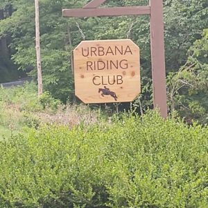 custom wood sign for urbana riding club sign