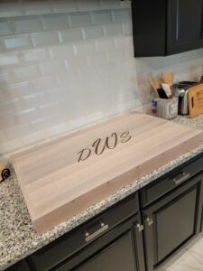 a custom made and engraved cutting board